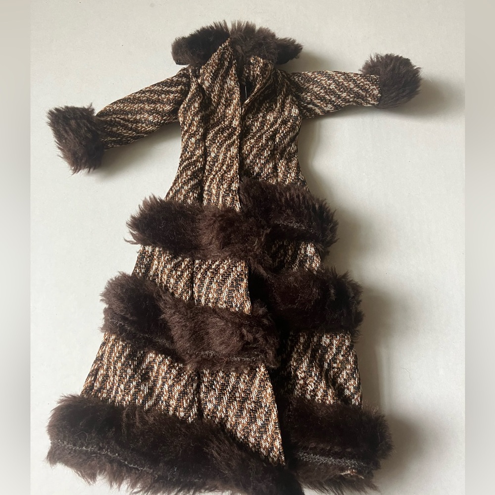 Vintage Barbie doll Fur coat